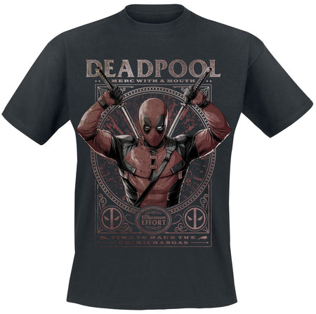 T-Shirt Manches courtes  de Deadpool - Maximum Effort - S à 5XL - pour Homme - noir - Deadpool