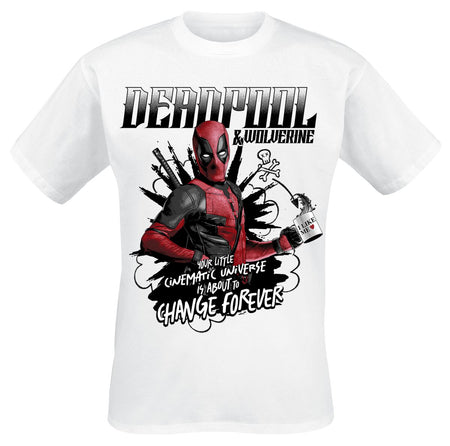 T-Shirt Manches courtes  de Deadpool - Change Forever - M à XXL - pour Homme - blanc - Deadpool