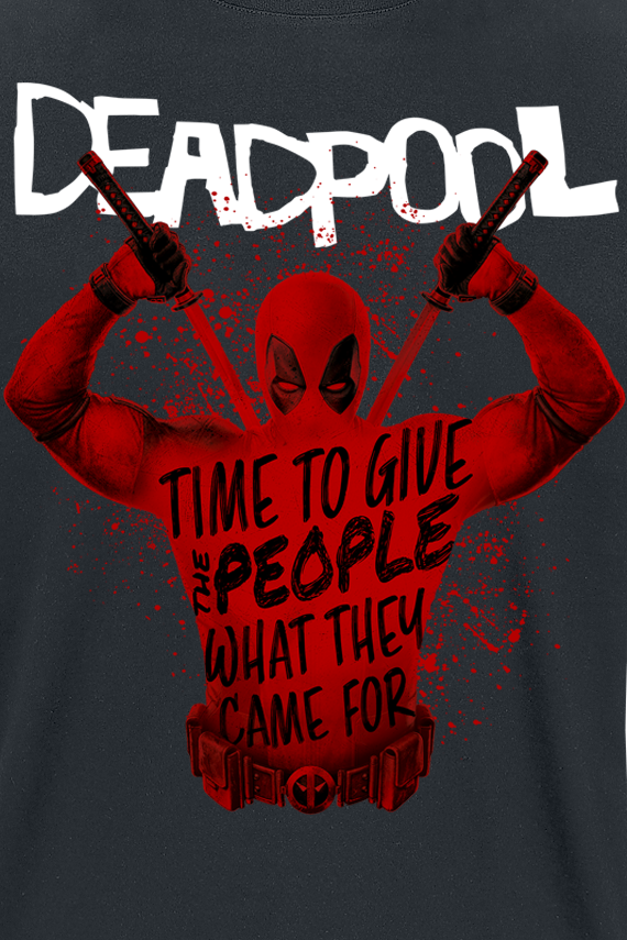 T-Shirt Manches courtes  de Deadpool - 3 - Merc Splatter - S à XXL - pour Homme - noir - Deadpool - View 2