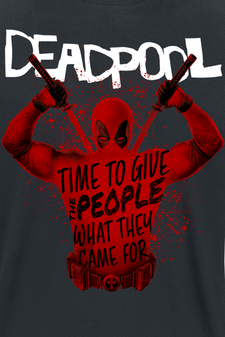 T-Shirt Manches courtes  de Deadpool - 3 - Merc Splatter - S à XXL - pour Homme - noir - Deadpool - View 2
