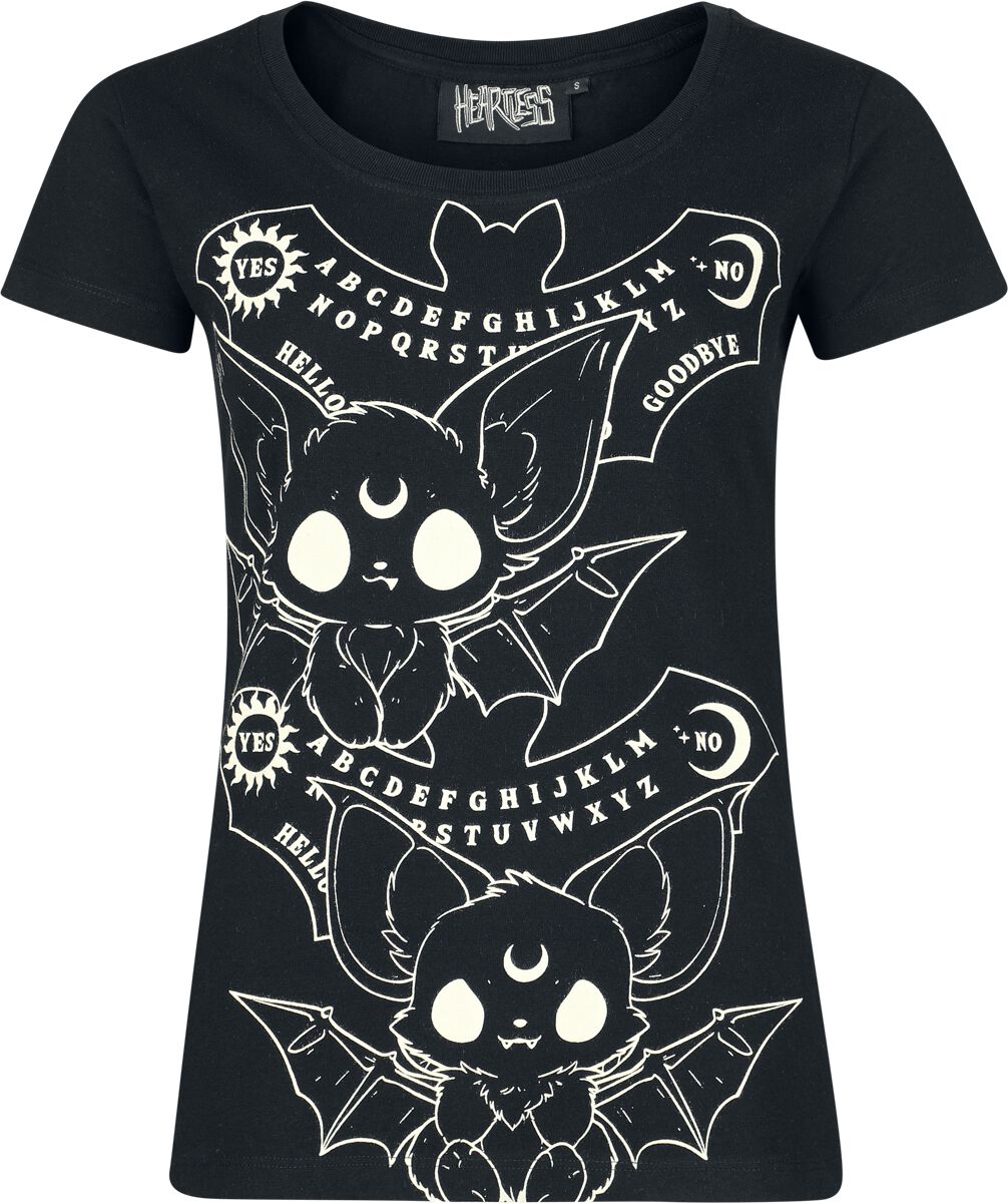 T-Shirt Manches courtes Gothic de Heartless - Chauve-Souris Ouija - T-Shirt - XS à XXL - pour Femme - noir - Heartless