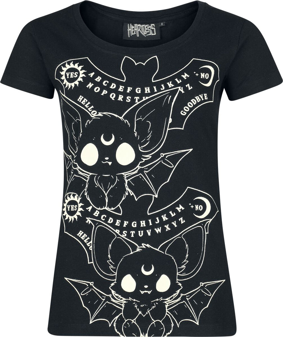 T-Shirt Manches courtes Gothic de Heartless - Chauve-Souris Ouija - T-Shirt - XS à XXL - pour Femme - noir - Heartless