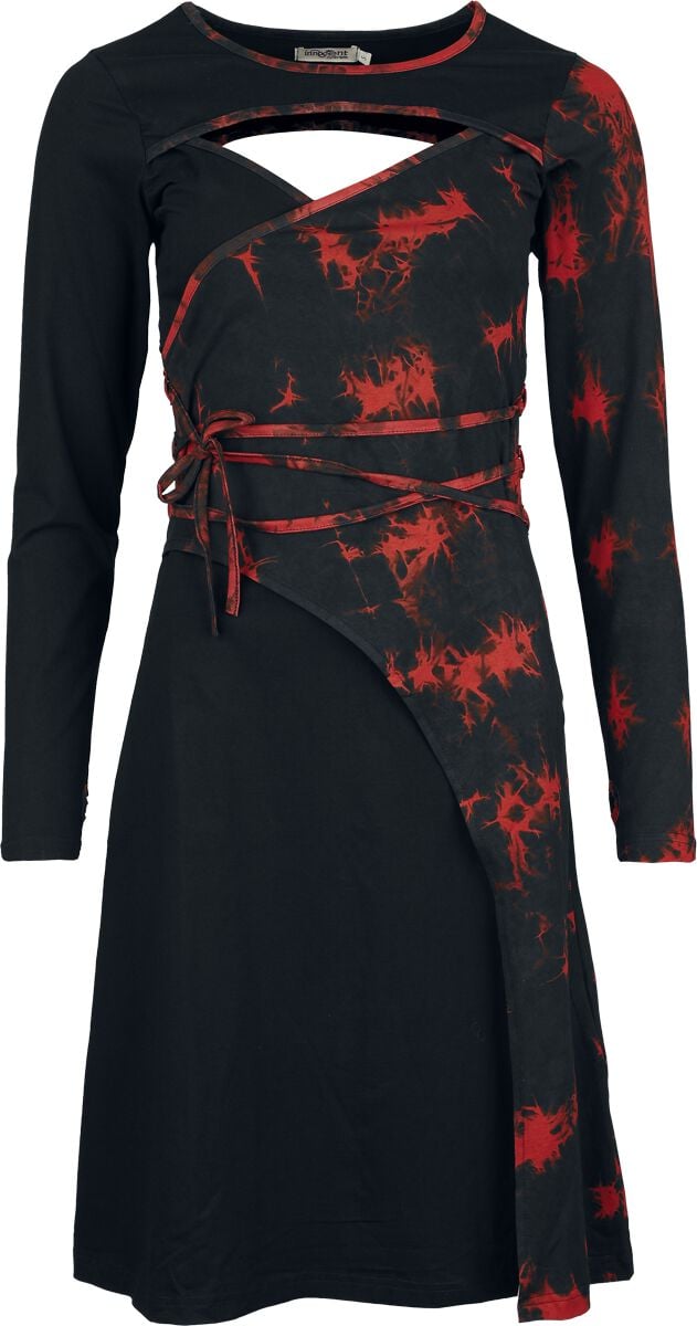 Robe mi-longue  de Innocent - Valentina Dress - L à XL - pour Femme - noir/rouge - innocent