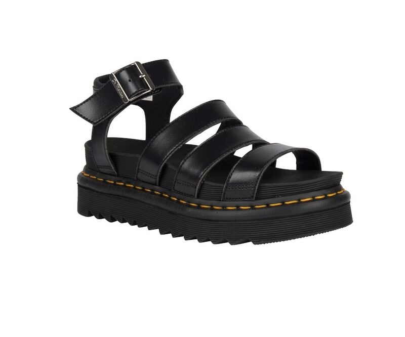 Tongs  de Dr. Martens - V Blaire Sandal Black Felix Rub Off - EU39 - pour Femme - noir - Dr. Martens