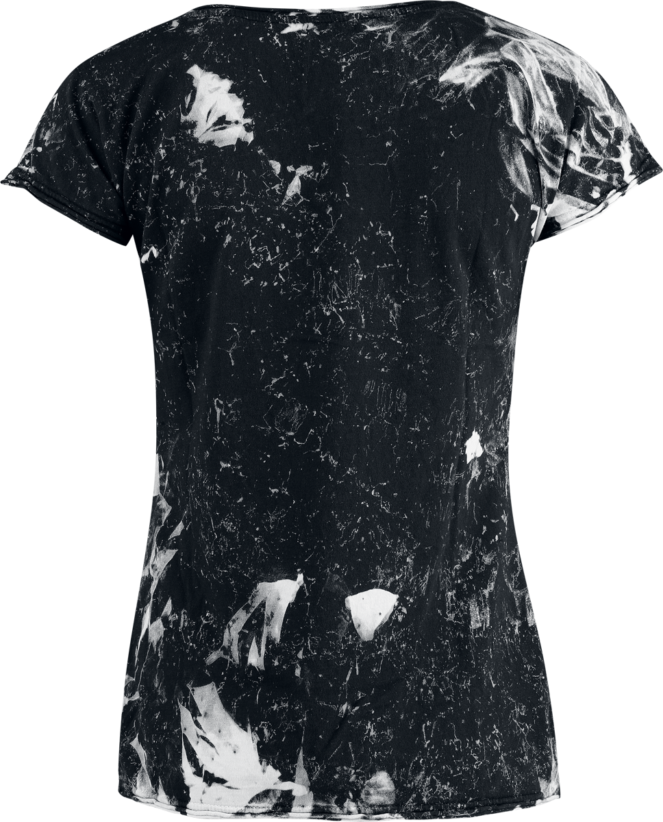 T-Shirt Manches courtes  de Outer Vision - La Mort - L à XXL - pour Femme - noir/blanc - Outer Vision - View 2