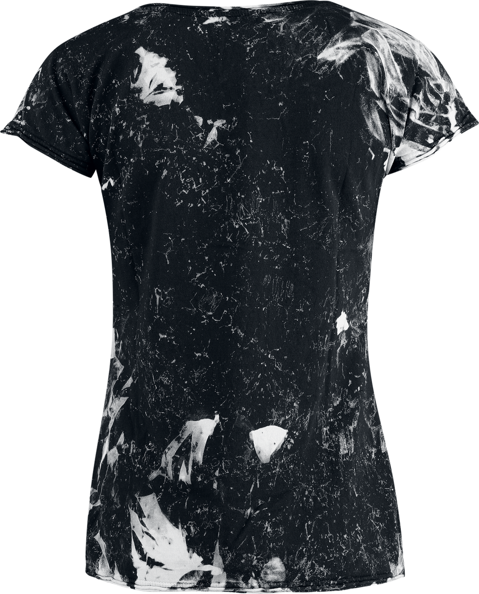 T-Shirt Manches courtes  de Outer Vision - La Mort - L à XXL - pour Femme - noir/blanc - Outer Vision - View 2