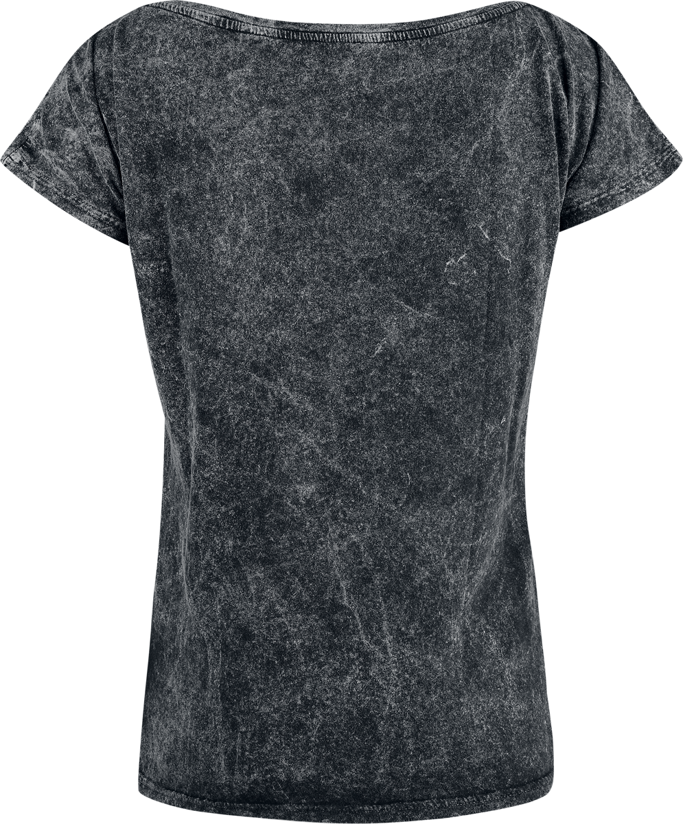 T-Shirt Manches courtes  de Outer Vision - Marylin - S à 4XL - pour Femme - noir/gris - Outer Vision - View 2