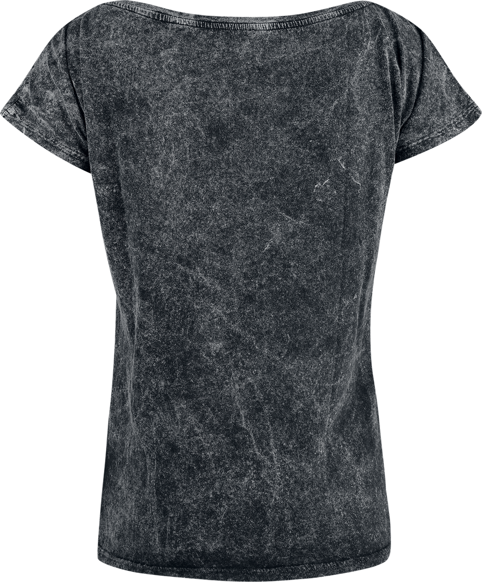 T-Shirt Manches courtes  de Outer Vision - Marylin - S à 4XL - pour Femme - noir/gris - Outer Vision - View 2