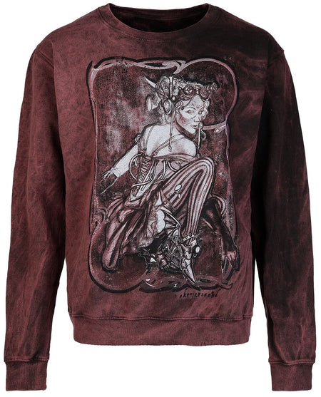 Sweat-shirt  de Alchemy England - Spring Heeled - S à XXL - pour Femme - noir/rouge - Alchemy England