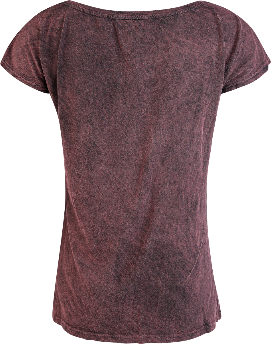 T-Shirt Manches courtes Gothic de Alchemy England - Gothic Skull - S à M - pour Femme - rouge - Alchemy England - View 2