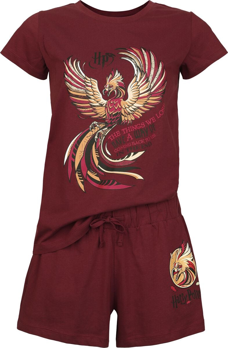 Pyjama  de Harry Potter - L'Ordre du Phénix - S à 3XL - pour Femme - lie-de-vin - Harry Potter