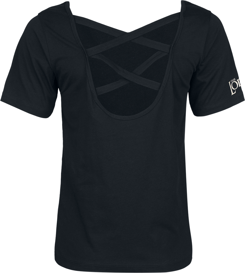 T-Shirt Manches courtes  de Le Seigneur Des Anneaux - Leaf Of Lorien - S à XXL - pour Femme - noir - Le Seigneur Des Anneaux - View 2