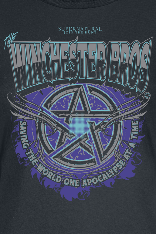 T-shirt manches longues  de Supernatural - Winchester Bros - S à XL - pour Femme - noir - Supernatural - View 2