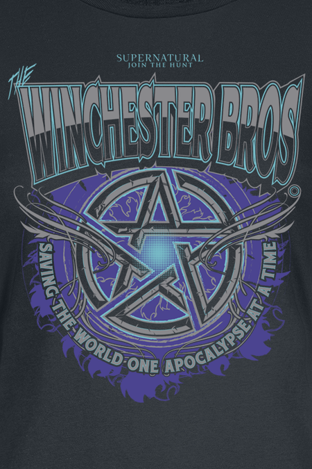 T-shirt manches longues  de Supernatural - Winchester Bros - S à XL - pour Femme - noir - Supernatural - View 2