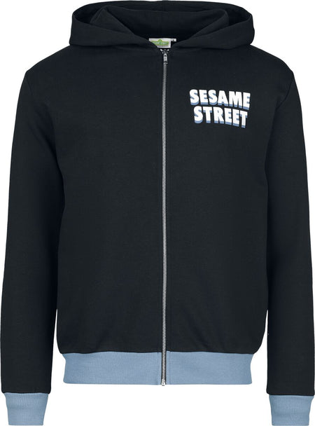 Sweat-shirt zippé à capuche  de Sesame Street - Krümelmonster - Me Can´t Stop - S à L - pour Homme - noir - Sesame Street