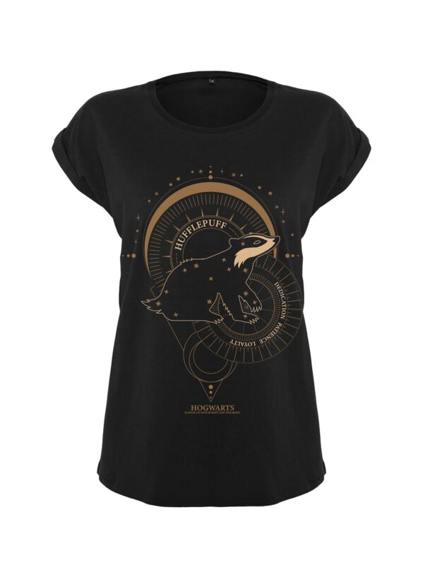 T-Shirt Manches courtes  de Harry Potter - Hufflepuff - S à XL - pour Femme - noir - Harry Potter