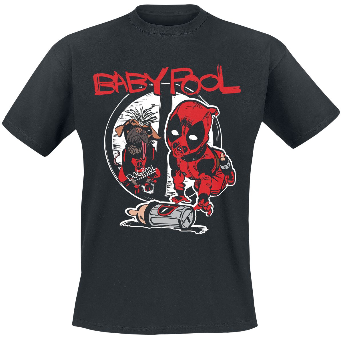T-Shirt Manches courtes  de Deadpool - Babypool - I Need A Drink - M à XXL - pour Homme - noir - Deadpool