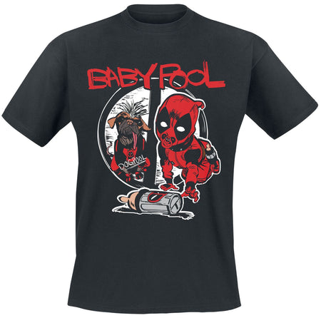 T-Shirt Manches courtes  de Deadpool - Babypool - I Need A Drink - M à XXL - pour Homme - noir - Deadpool