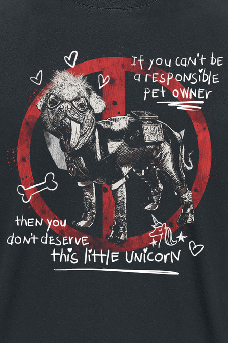 T-Shirt Manches courtes  de Deadpool - Dogpool - M à XXL - pour Homme - noir - Deadpool - View 2