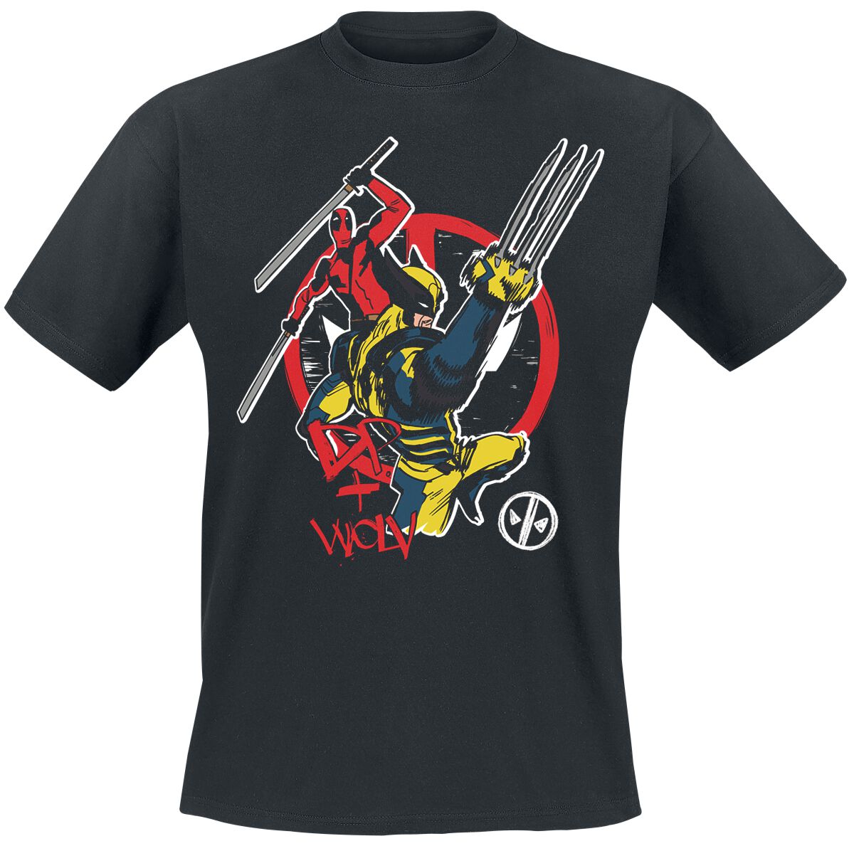 T-Shirt Manches courtes  de Deadpool - Deadpool & Wolverine - M à XXL - pour Homme - noir - Deadpool