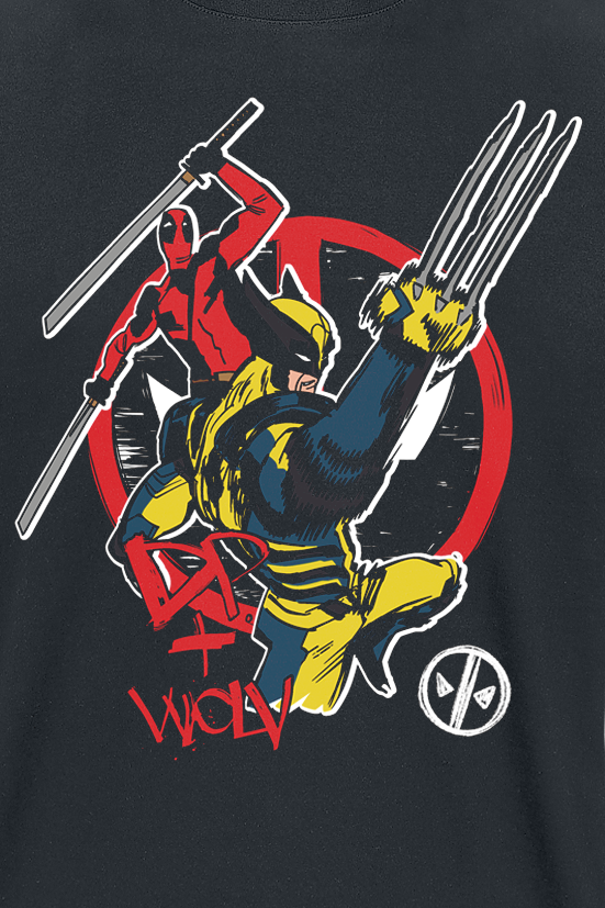 T-Shirt Manches courtes  de Deadpool - Deadpool & Wolverine - M à XXL - pour Homme - noir - Deadpool - View 2