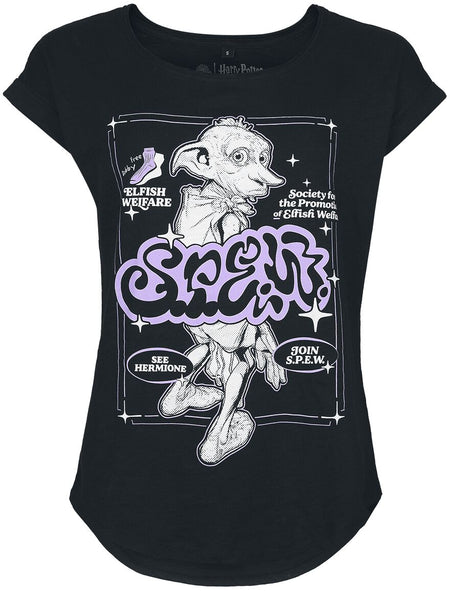 T-Shirt Manches courtes  de Harry Potter - Dobby - S à L - pour Femme - noir - Harry Potter