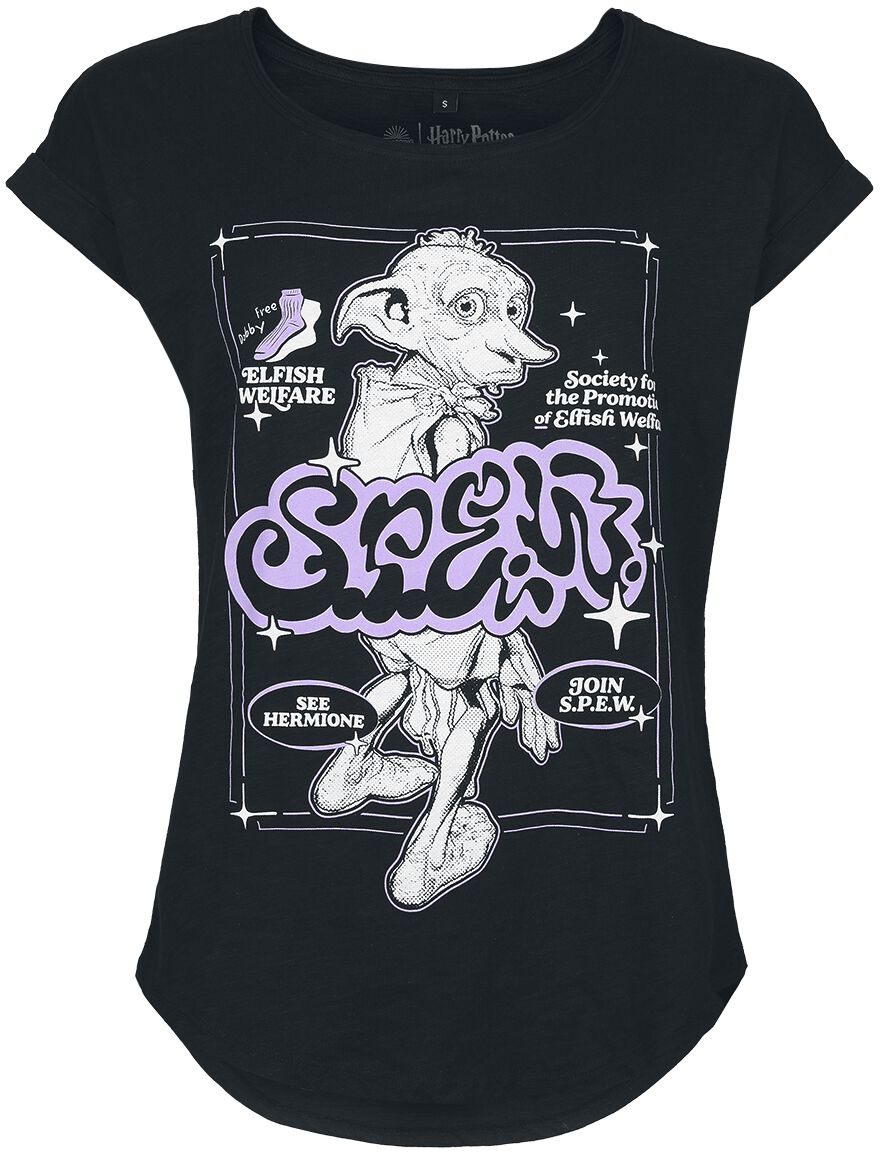 T-Shirt Manches courtes  de Harry Potter - Dobby - S à L - pour Femme - noir - Harry Potter
