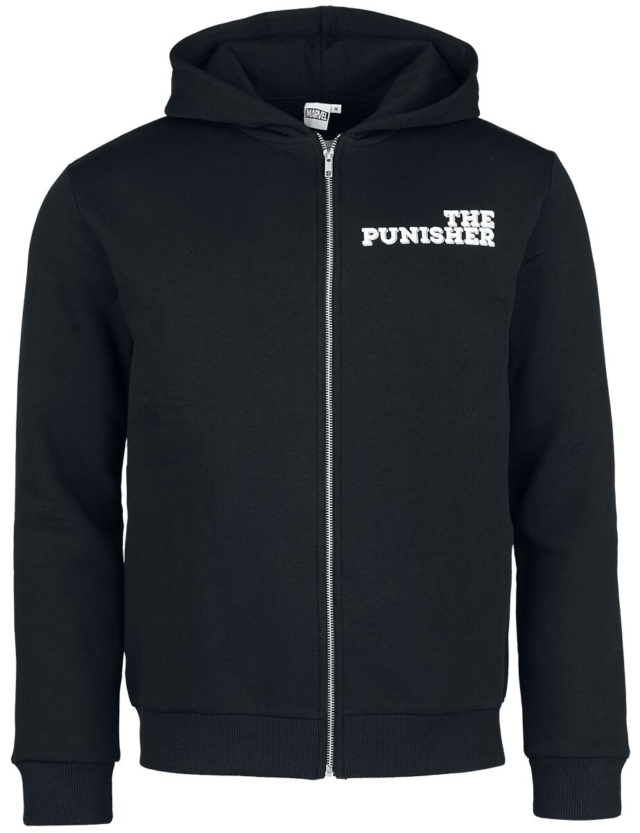 Sweat-shirt zippé à capuche Disney de The Punisher - Skull - S à XXL - pour Homme - noir - The Punisher