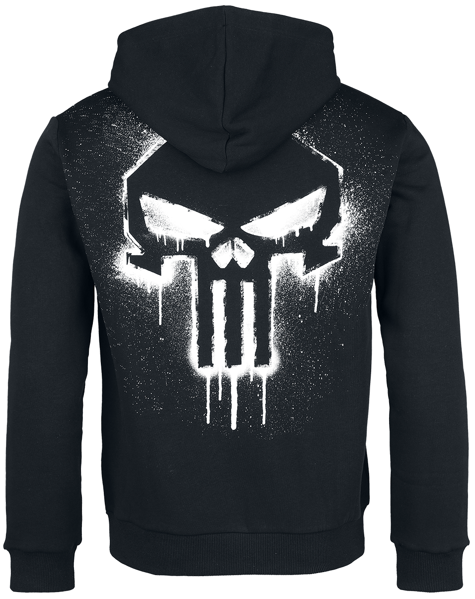Sweat-shirt zippé à capuche Disney de The Punisher - Skull - S à XXL - pour Homme - noir - The Punisher - View 2