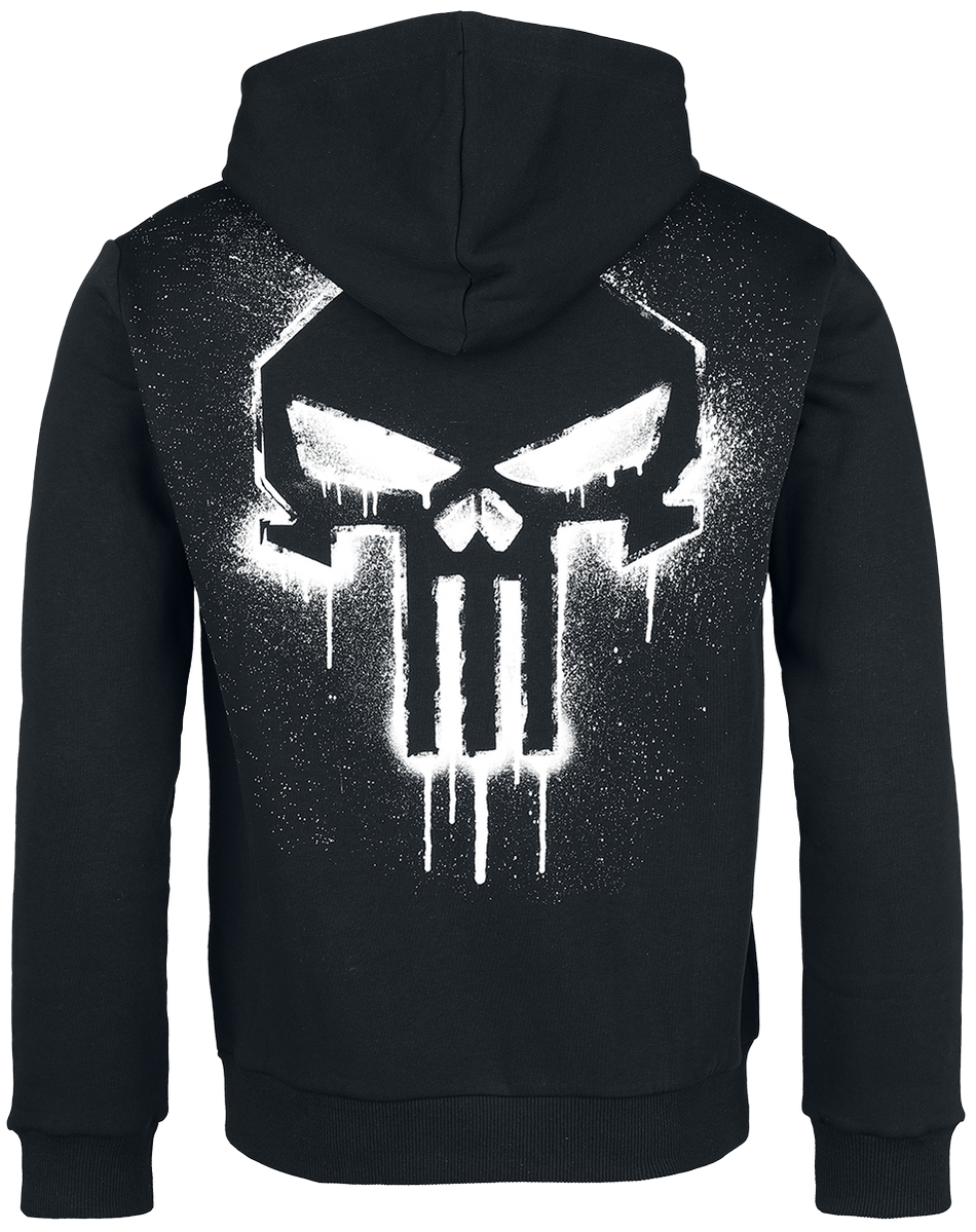 Sweat-shirt zippé à capuche Disney de The Punisher - Skull - S à XXL - pour Homme - noir - The Punisher - View 2