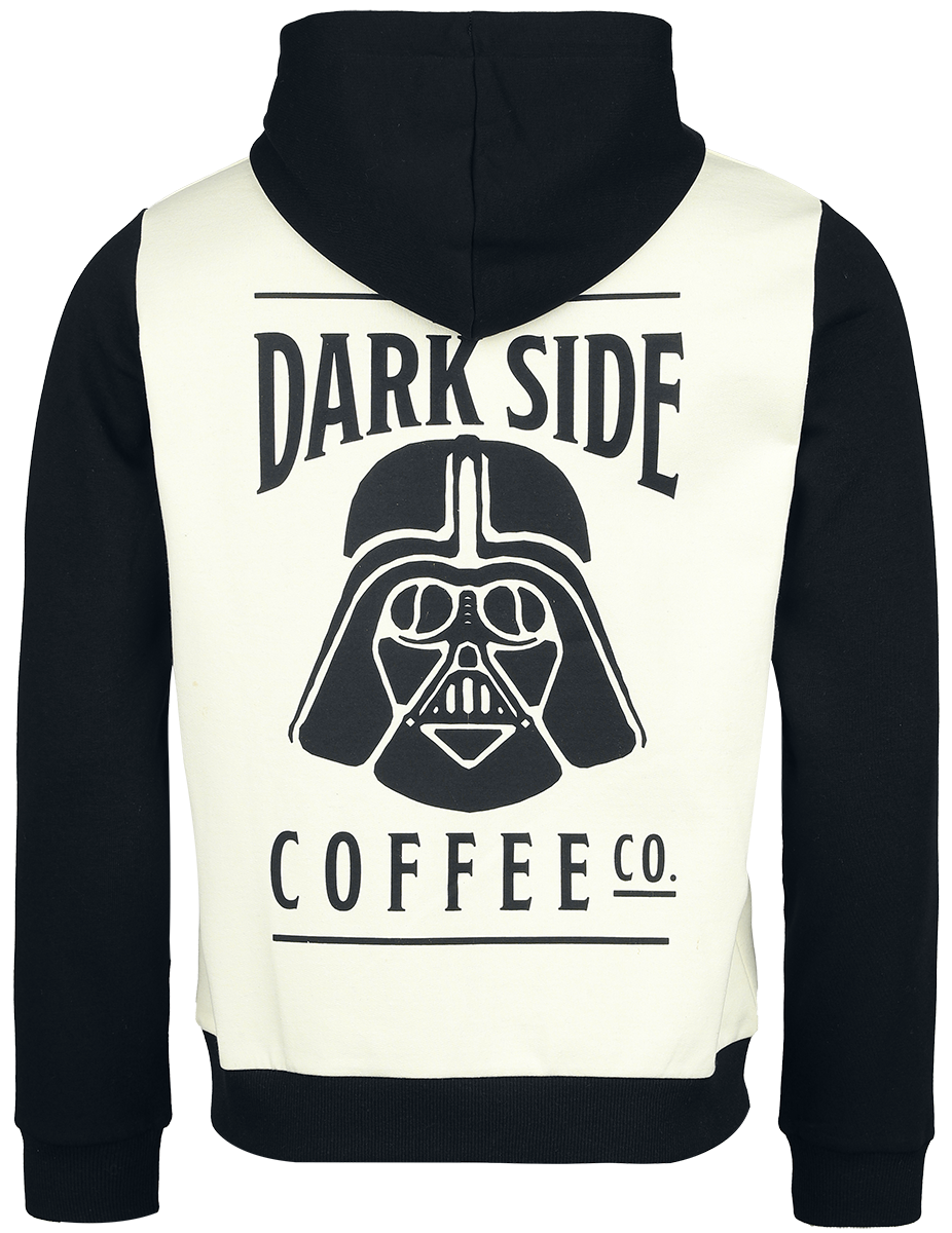 Sweat-shirt zippé à capuche Disney de Star Wars - The Dark Side Coffee - S à XXL - pour Homme - crème/noir - Star Wars - View 2