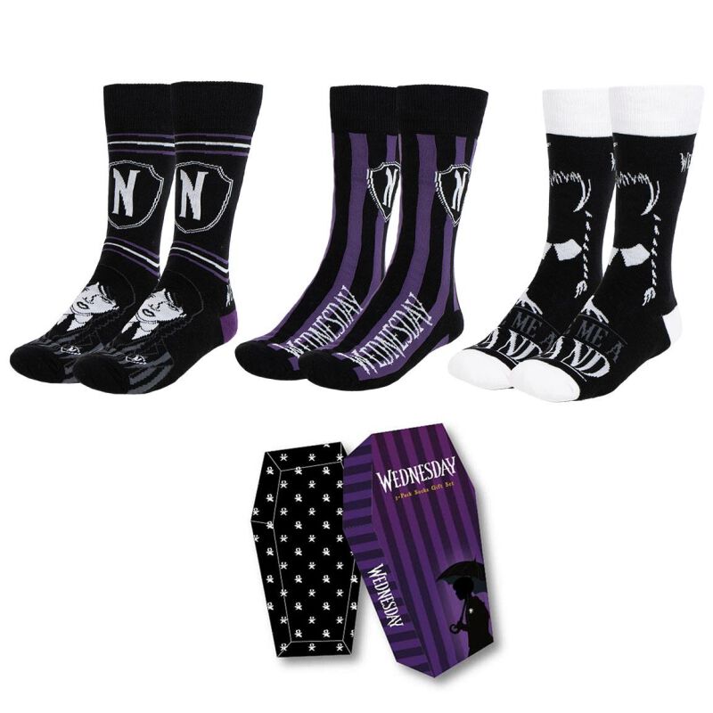 Chaussettes  de Wednesday - one size - pour Unisexe - multicolore - Wednesday