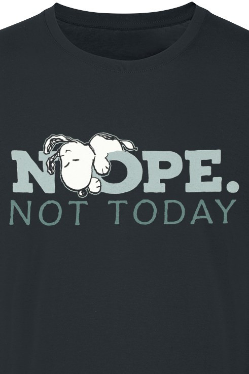 T-shirt manches longues  de Snoopy - Nope. Not Today - Snoopy - M à XXL - pour Homme - noir - Snoopy - View 2