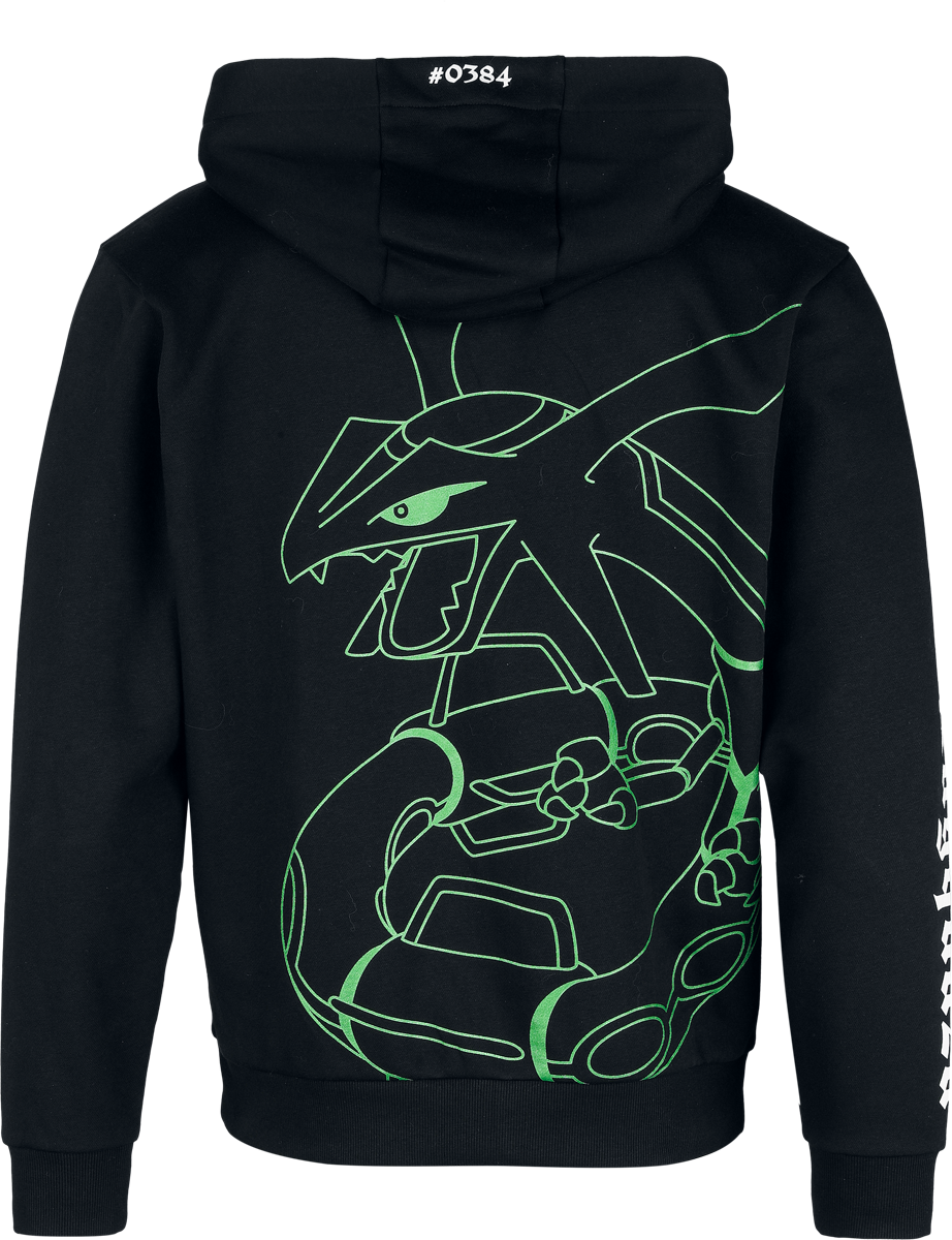 Sweat-shirt zippé à capuche Gaming de Pokémon - Rayquaza - S à XXL - pour Homme - noir - Pokémon - View 2