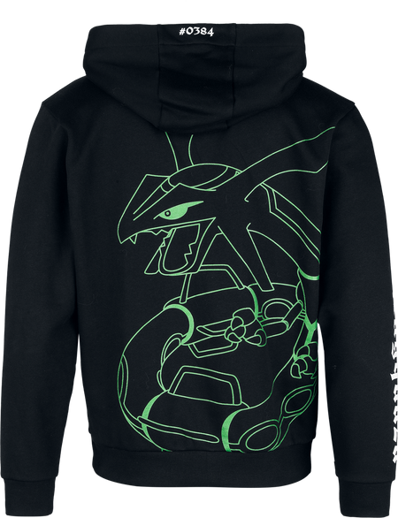 Sweat-shirt zippé à capuche Gaming de Pokémon - Rayquaza - S à XXL - pour Homme - noir - Pokémon - View 2