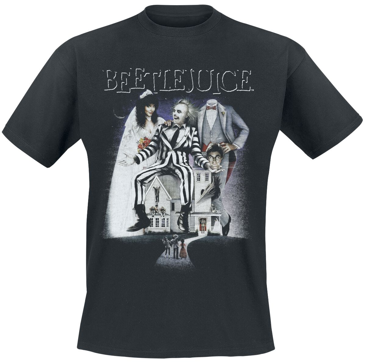T-Shirt Manches courtes  de Beetlejuice - Poster Black Logo - M à XL - pour Homme - noir - Beetlejuice