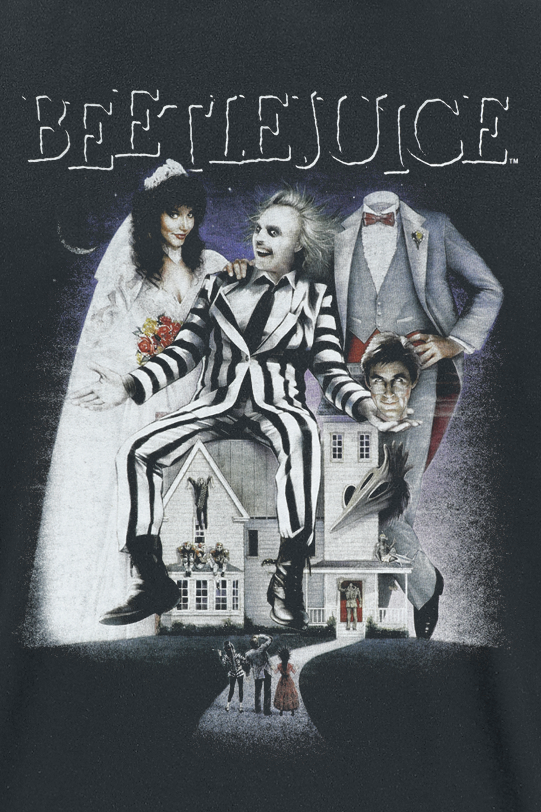 T-Shirt Manches courtes  de Beetlejuice - Poster Black Logo - M à XL - pour Homme - noir - Beetlejuice - View 2