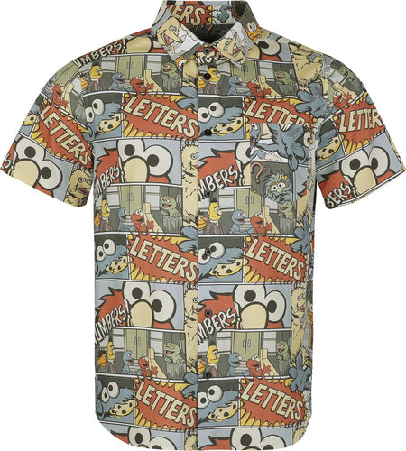 Chemise manches courtes  de Sesame Street - Comic - Allover - S à XXL - pour Homme - multicolore - Sesame Street