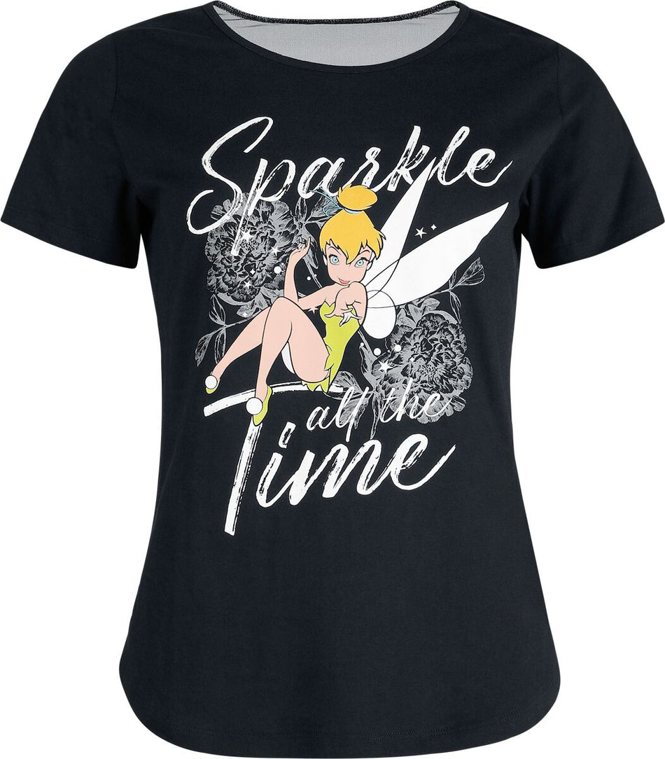 T-Shirt Manches courtes Disney de Peter Pan - Tinker Bell - Sparkle Time - S à XXL - pour Femme - noir - Peter Pan