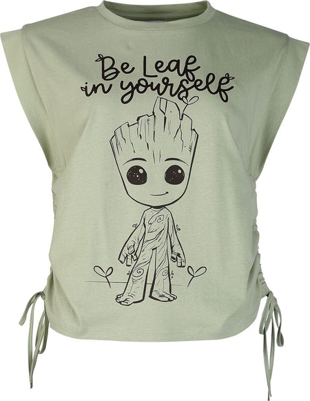 Top Disney de Les Gardiens De La Galaxie - Groot - Be Leaf In Yourself - S à XXL - pour Femme - olive - Les Gardiens De La Galaxie