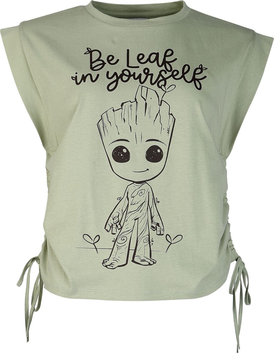 Top Disney de Les Gardiens De La Galaxie - Groot - Be Leaf In Yourself - S à XXL - pour Femme - olive - Les Gardiens De La Galaxie