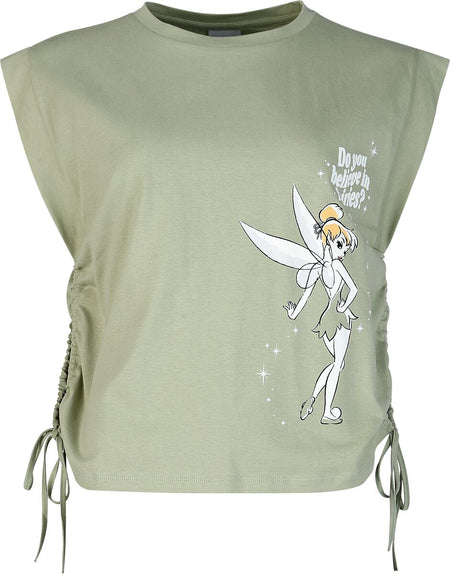 Top Disney de Peter Pan - La Fée Clochette - Never Grow Up - S à XXL - pour Femme - olive - Peter Pan