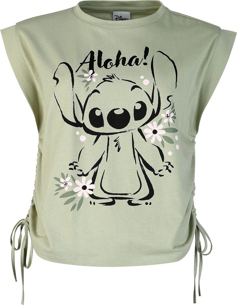 Top Disney de Lilo & Stitch - Stitch - Aloha - S à XXL - pour Femme - olive - Lilo & Stitch
