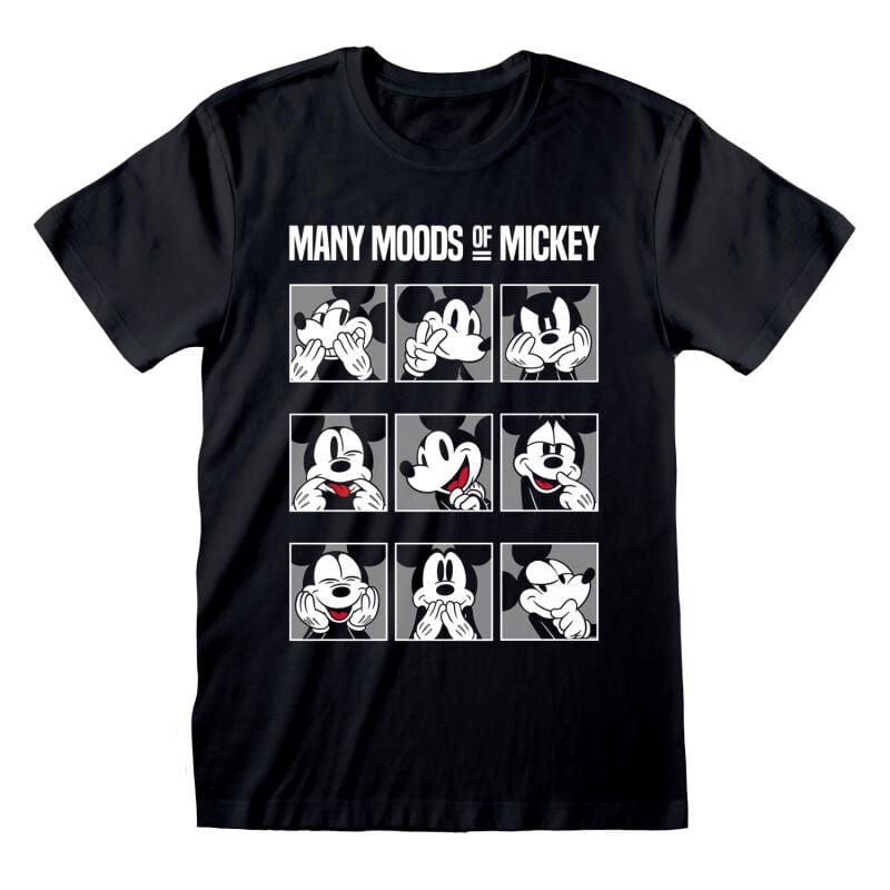 T-Shirt Manches courtes Disney de Mickey & Minnie Mouse - Many Moods of Mickey - S à XXL - pour Homme - noir - Mickey & Minnie Mouse