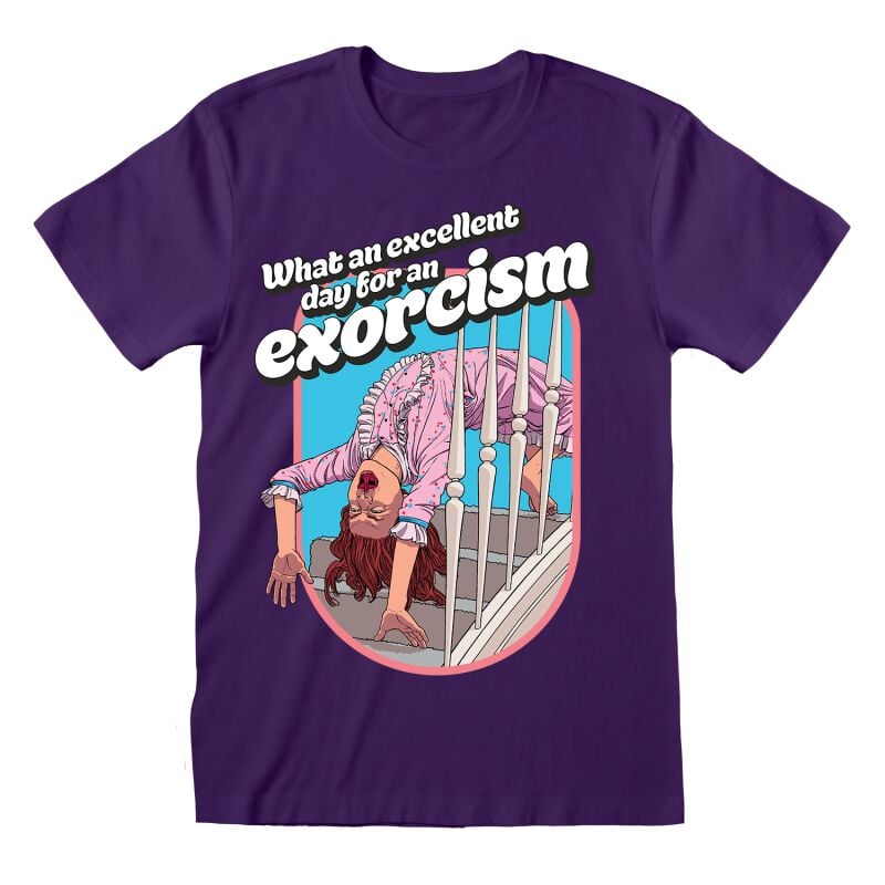 T-Shirt Manches courtes  de L'Exorciste - Excellent Day For An Exorcism - S à XXL - pour Homme - violet - L'Exorciste