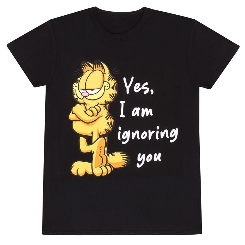 T-Shirt Manches courtes  de Garfield - Ignoring You - S à XXL - pour Homme - noir - Garfield