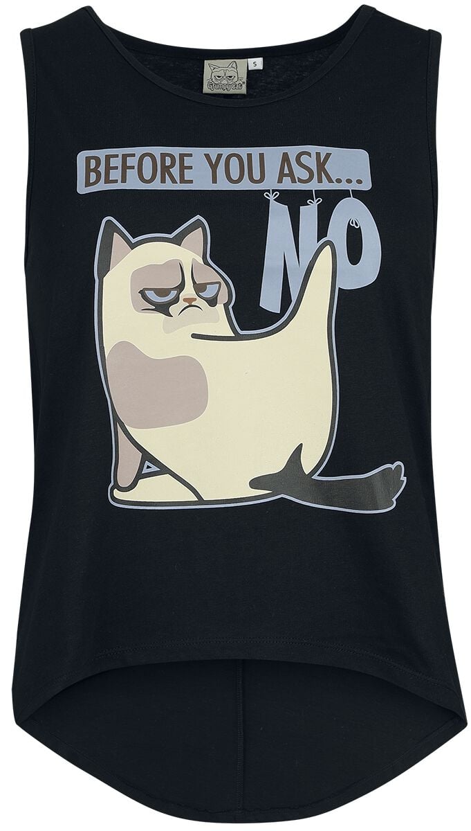 Débardeur  de Grumpy Cat - Before You Ask ... No - S à 3XL - pour Femme - noir - Grumpy Cat