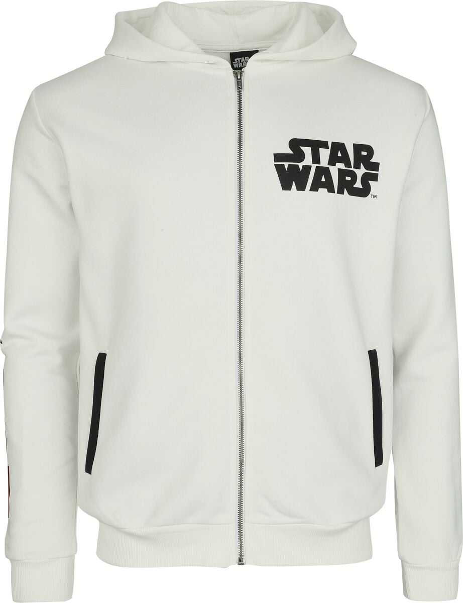Sweat-shirt zippé à capuche Disney de Star Wars - Stormtrooper - S à XXL - pour Homme - blanc - Star Wars