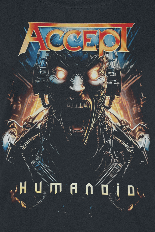 T-Shirt Manches courtes  de Accept - Humanoid - L à XXL - pour Femme - noir - Accept - View 2