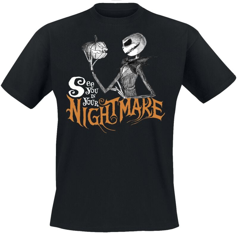 T-Shirt Manches courtes Disney de L'Étrange Noël De Monsieur Jack - See You In Your Nightmare - S à 3XL - pour Homme - noir - L'Étrange Noël De Monsieur Jack